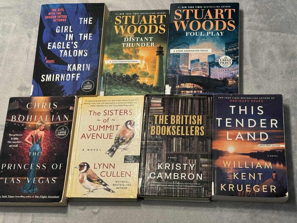 Lot Of 7 Large Print Novel Books The Girl in the Eagle's Talons Karin Smirnoff